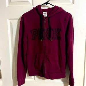 PINk zip up hoodie